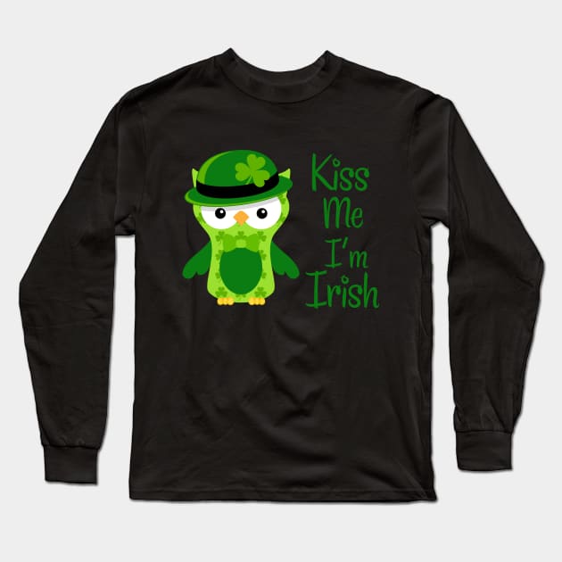 Kiss Me I'm Irish Long Sleeve T-Shirt by PeppermintClover